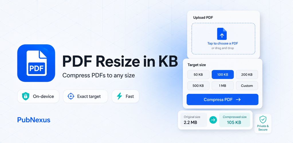 PDF Resize in KB feature graphic