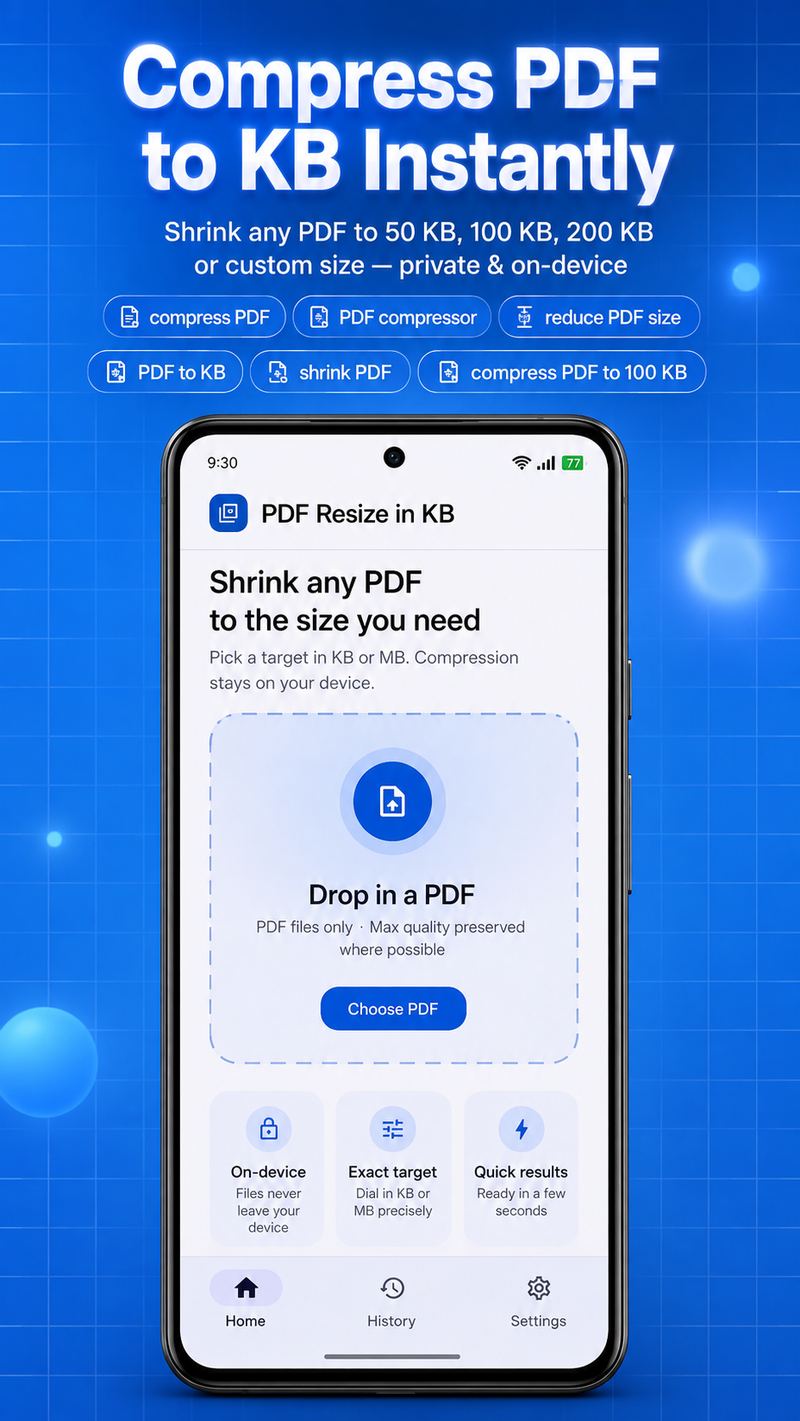 PDF Resize in KB home screen promo