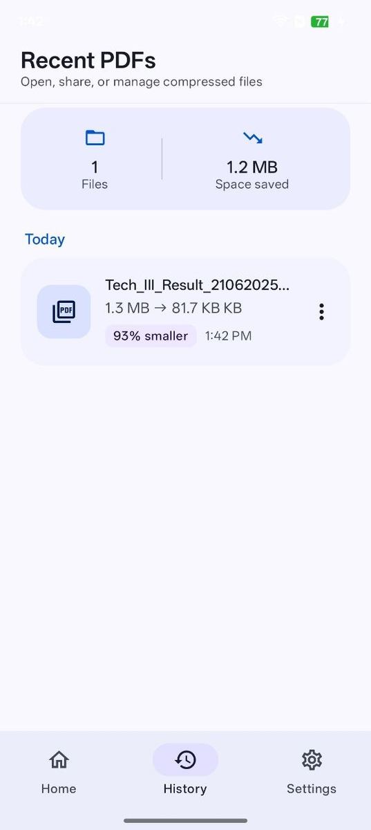History of compressed PDFs